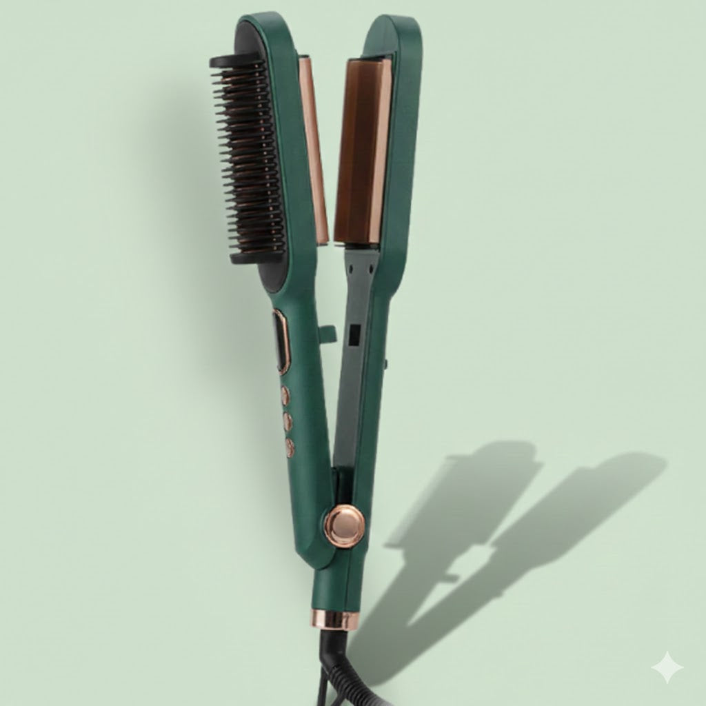 Cepillo plancha y ondulador 2 en 1